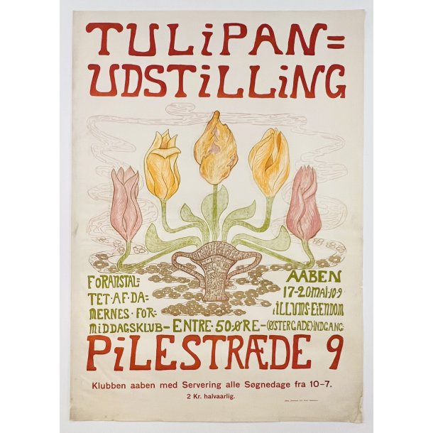 Original Plakat - Tulipan Udstilling - Ca r 1900