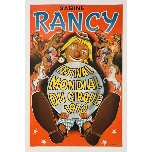 Original Plakat - Cirkus Sabine Rancy Festival 1970