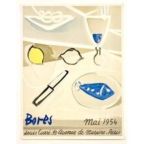 Original vintage plakat - Bor�s - Galerie Louis Carr�, Paris - Mai 1954