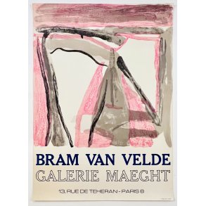 Original vintage plakat - Bram van Velde  Galerie Maeght - Paris (ca 1970)