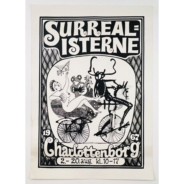 Original Plakat - Surrealisterne, Charlottenborg 1967