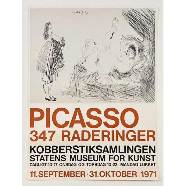 Original Plakat - Picasso, 347 Raderinger 1971