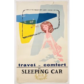 Original Plakat - Travel In Comfort By Sleeping Car