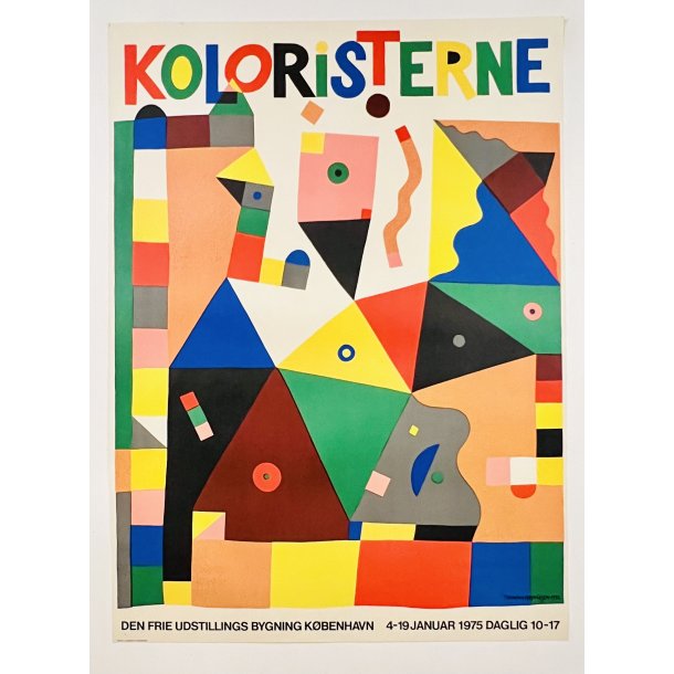 Original Plakat - Koloristerne, Den Frie Udstillings Bygning Kbenhavn 1975