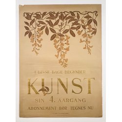 Original Plakat - I Disse Dage Begynder Kunst Sin 4. Aargang