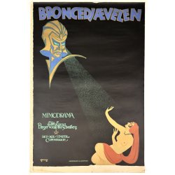 Original vintage plakat - Broncedj�velen - Thor B�gelund - Det Kgl. Teater 1921