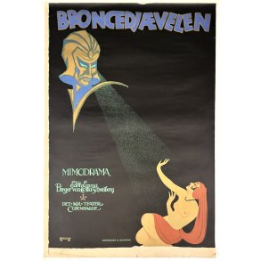Original vintage plakat - Broncedj�velen - Thor B�gelund - Det Kgl. Teater 1921