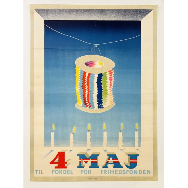 Original Plakat - 4 Maj, Til Fordel For Frihedsfonden 1946