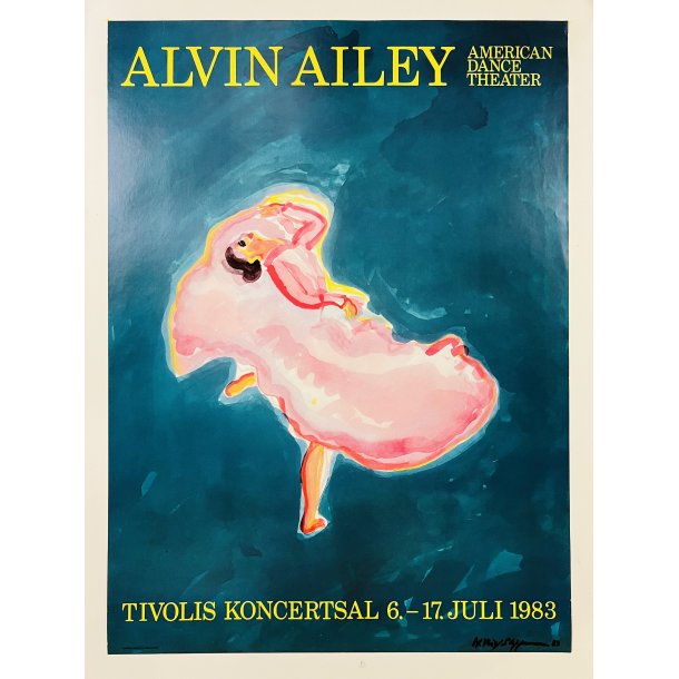 Original Plakat - Alvin Ailey American Dance Theater, Tivolis Koncertsal 1983