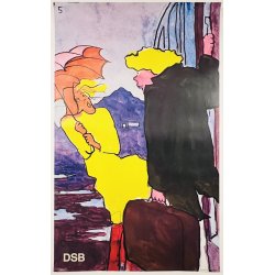 Originale Plakater - 6 DSB rs Plakater, Eiler Krag 1985