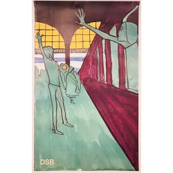 Originale Plakater - 6 DSB rs Plakater, Eiler Krag 1985