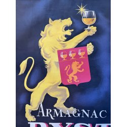 Original Vintage Plakat - Armagnac Ryst �de Haut Parage� - Original fransk reklameplakat 1945 