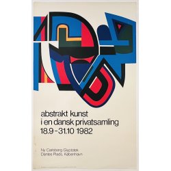Original Plakat - Abstrakt Kunst, Ny Carlsberg Glyptotek 1982