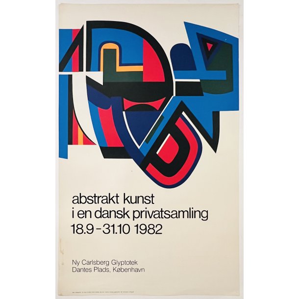 Original Plakat - Abstrakt Kunst, Ny Carlsberg Glyptotek 1982