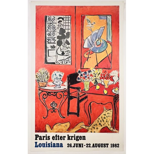 Original Udstillings Plakat - Paris Efter Krigen, Louisiana 1982