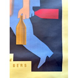 Original Vintage Plakat - Armagnac Ryst - Savignac - Original fransk reklameplakat 1943