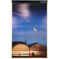 3 Originale Plakater - DSB, Kbenhavns Hovedbanegrds 75 rs Jubilum 1986, Bo Benfils