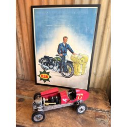 Original Vintage Plakat - B.S.A. Motorcykel &amp; Danish Butter - Original reklameplakat 1936
