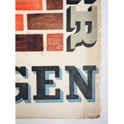 Original Plakat - Frihedsfonden Bygger Kollegier, 4 Maj Dagen 1947