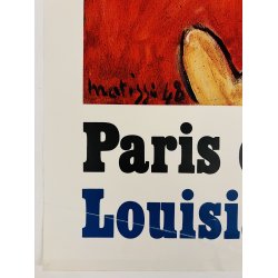 Original Udstillings Plakat - Paris Efter Krigen, Louisiana 1982