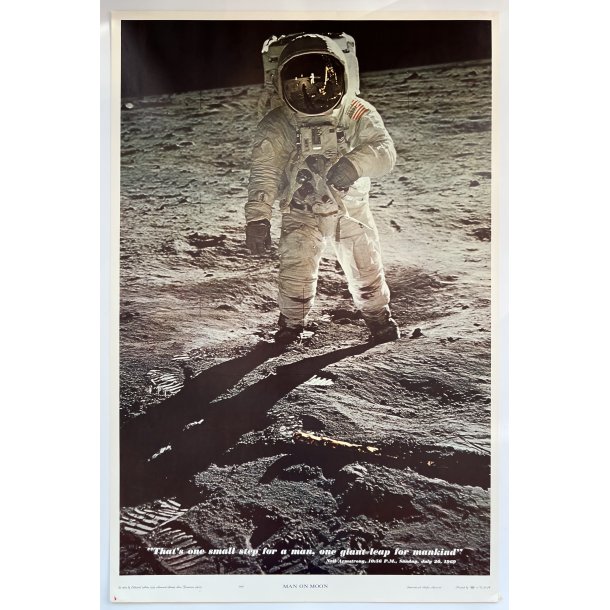 Original Plakat - Apollo 11 - Man On Moon 1969