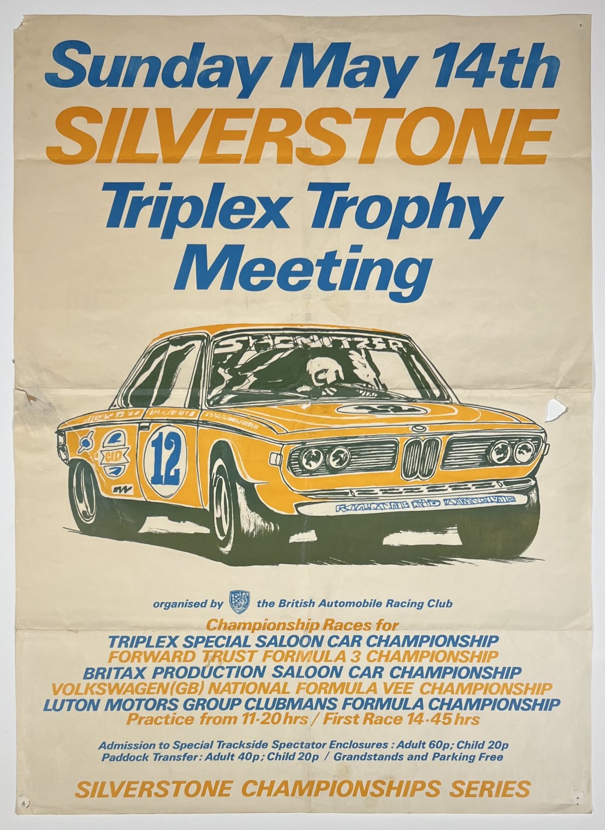 Original Silverstone Racing Plakat - Transport - Tintin & FilmPlakaten