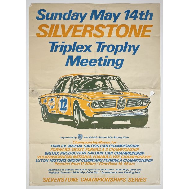 Original Silverstone Racing Plakat