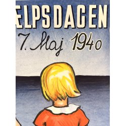 Original Vintage Plakat - B�rnehj�lpsdagen - Morten Jensenius 1940