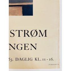 Original Plakat - Vilhelm Lundstrm, Kunstforeningen 1963