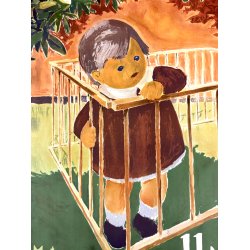 Original Vintage Plakat - B�rnehj�lpsdagen - Morten Jensenius 1949 
