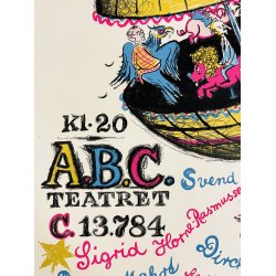 Original Plakat - A.B.C. Teatret - S Gr Karrusellen 1951