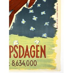Original Vintage Plakat - B�rnehj�lpsdagen - Ellinor Askvold 1948