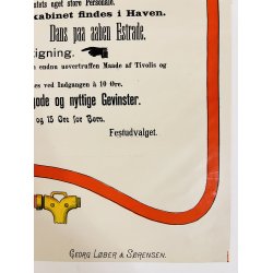 Original Plakat - Brandfolkenes Fest Paa Wodrofflund 1900