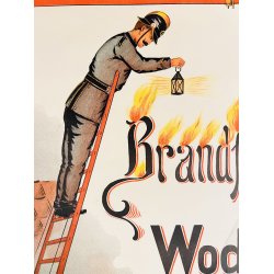 Original Plakat - Brandfolkenes Fest Paa Wodrofflund 1900