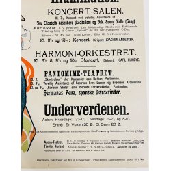 Original Plakat - Tivoli, med dagsprogram torsdag den 5. September 1901