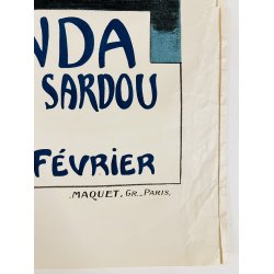 Original Fransk Teater Plakat - Gismonda