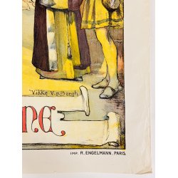 Original Fransk Teater Plakat - Carmosine