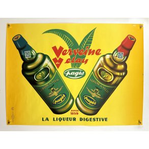 Original vintage plakat � Verveine du Velay Pag�s � A.R. ca. 1960�erne