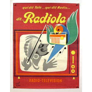 Original Vintage Plakat - Radiola - Ren� Ravo ca. 1965