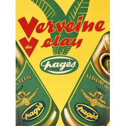 Original vintage plakat � Verveine du Velay Pag�s � A.R. ca. 1960�erne