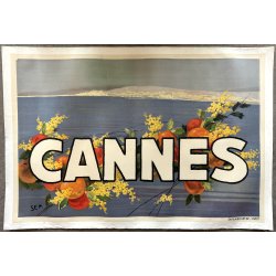 Original Vintage Plakat - Cannes - SEM (Georges Goursat) Ca. 1930