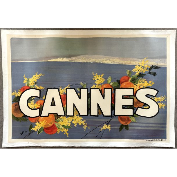 Original Vintage Plakat - Cannes - SEM (Georges Goursat) Ca. 1930
