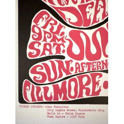 Original Vintage Koncertplakat - Jefferson Airplane - Grateful Dead - Fillmore Auditorium 1966