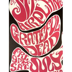 Original Vintage Koncertplakat - Jefferson Airplane - Grateful Dead - Fillmore Auditorium 1966