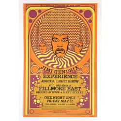 Retro Vintage Plakat - Jimi Hendrix Experience - Fillmore East - Reproduktion 2006