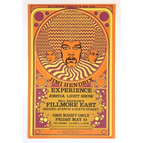 Retro Vintage Plakat - Jimi Hendrix Experience - Fillmore East - Reproduktion 2006