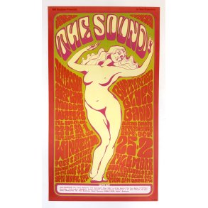 Retro Vintage Plakat - The Sound - Wes Wilson - Reproduktion 2023