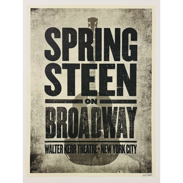 Original Plakat - Springsteen On Broadway, Walter Kerr Theatre New York City