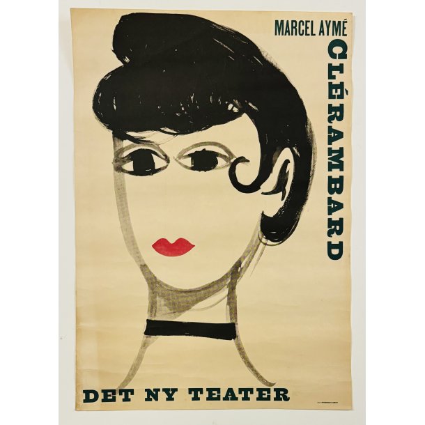 Original Plakat - Det Ny Teater, Clrambard 1951