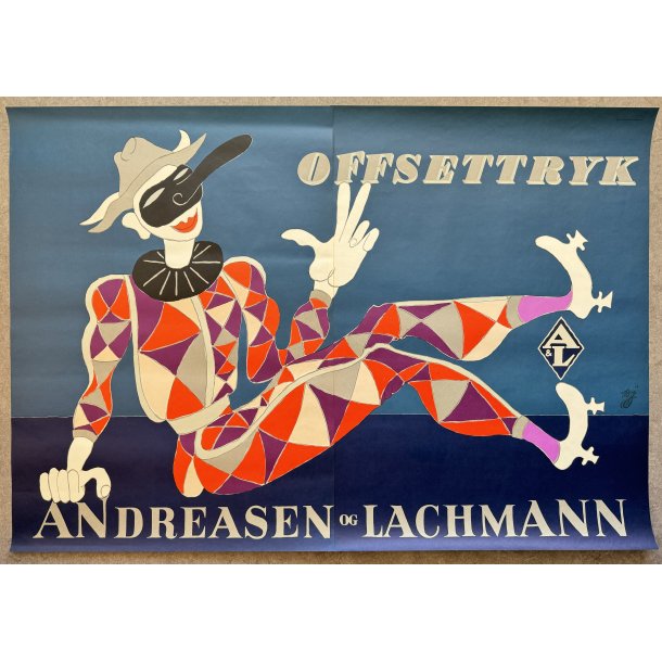 Original Plakat - Offsettryk Andreasen Og Lachmann - Harlequin